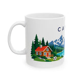 Canada Travel Souvenir Mug — Rockies & Toronto — Soccer Fan Gift — White Ceramic 11oz 15oz — Left view — Photo 4