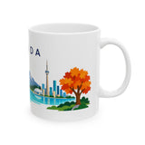 Canada Travel Souvenir Mug — Rockies & Toronto — Soccer Fan Gift — White Ceramic 11oz 15oz — Right view — Photo 5