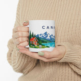 Canada Travel Souvenir Mug — Rockies & Toronto — Soccer Fan Gift — White Ceramic 11oz 15oz — Product view — Photo 12