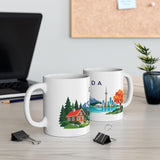 Canada Travel Souvenir Mug — Rockies & Toronto — Soccer Fan Gift — White Ceramic 11oz 15oz — Product view — Photo 7