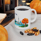 Canada Travel Souvenir Mug — Rockies & Toronto — Soccer Fan Gift — White Ceramic 11oz 15oz — Product view — Photo 8