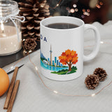 Canada Travel Souvenir Mug — Rockies & Toronto — Soccer Fan Gift — White Ceramic 11oz 15oz — Product view — Photo 6