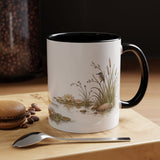 Capybara Accent Mug | Watercolor Nature Coffee Cup | 11oz 15oz Waterside Animal Gift — 11oz / Black — context-1