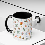 Christmas Bell Mug — Ribbon Gift Watercolor Holiday Cup — Accent Coffee Mug 11oz 15oz — Product view — Photo 22