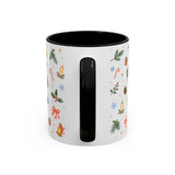 Christmas Bell Mug — Ribbon Gift Watercolor Holiday Cup — Accent Coffee Mug 11oz 15oz — Back view — Photo 20