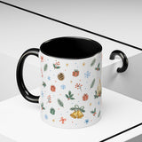 Christmas Candle Mug — Holly Wreath Watercolor Holiday Gift — Accent Cup 11oz 15oz — Product view — Photo 22