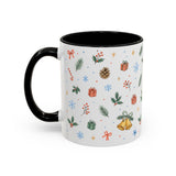 Christmas Candle Mug — Holly Wreath Watercolor Holiday Gift — Accent Cup 11oz 15oz — Left view — Photo 19