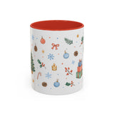 Christmas Mug | Watercolor Tree Gifts Wreath Holiday Cup | Accent Coffee Mug 11oz 15oz — 6ad86eaa2f6ce68f150210ec_72184_102752_front