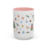 Christmas Mug | Watercolor Tree Gifts Wreath Holiday Cup | Accent Coffee Mug 11oz 15oz — 6ad86eaa2f6ce68f150210ec_105886_102753_front