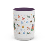 Christmas Mug | Watercolor Tree Gifts Wreath Holiday Cup | Accent Coffee Mug 11oz 15oz — 6ad86eaa2f6ce68f150210ec_108911_102753_front