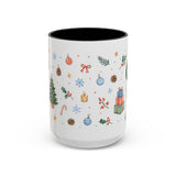 Christmas Mug | Watercolor Tree Gifts Wreath Holiday Cup | Accent Coffee Mug 11oz 15oz — 6ad86eaa2f6ce68f150210ec_105883_102753_front