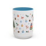 Christmas Mug | Watercolor Tree Gifts Wreath Holiday Cup | Accent Coffee Mug 11oz 15oz — 6ad86eaa2f6ce68f150210ec_105889_102753_front