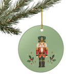 Classic Nutcracker Ceramic Ornament, Double Sided Round Christmas Decoration, Holiday Keepsake Gift — Product view — Photo 8
