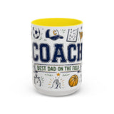 Coach Best Dad On The Field Coffee Mug | Father's Day Gift for Dad | Accent Color Ceramic 11oz 15oz — 6ad87051931ebbf89508ec28_108912_102753_front