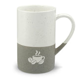 Coffee Morning Engraved Speckled Ceramic Mug, 13oz, Minimalist Coffee Cup, Gift for Nature Lovers — Front view — Photo 4