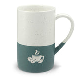 Coffee Morning Engraved Speckled Ceramic Mug, 13oz, Minimalist Coffee Cup, Gift for Nature Lovers — Front view — Photo 2