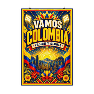 Colombia Soccer Poster — Rally Fan Art Print — Soccer Wall Decor — Front view — Photo 1