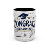 Congrats Graduate Coffee Mug | Class of 2026 Graduation Gift | Accent Color Ceramic 11oz 15oz — 6ad8703c56e61d3ffc094f27_105883_102753_front