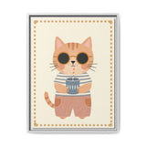 Cozy Cat Framed Nursery Canvas, Storybook Kids Room Wall Art, 12x16 18x24 — 6ad866934958069ad00ff6d8_107257_103277_front