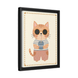 Cozy Cat Framed Nursery Canvas, Storybook Kids Room Wall Art, 12x16 18x24 — 6ad866934958069ad00ff6d8_88292_103735_side
