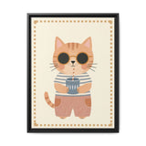 Cozy Cat Framed Nursery Canvas, Storybook Kids Room Wall Art, 12x16 18x24 — 6ad866934958069ad00ff6d8_88294_103221_front