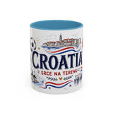 Croatia Soccer Coffee Mug — Soccer Fan Gift — Accent Color Ceramic 11oz 15oz Match Day Cup — Front view — Photo 9