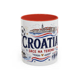 Croatia Soccer Coffee Mug — Soccer Fan Gift — Accent Color Ceramic 11oz 15oz Match Day Cup — Front view — Photo 4