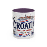 Croatia Soccer Coffee Mug — Soccer Fan Gift — Accent Color Ceramic 11oz 15oz Match Day Cup — Front view — Photo 16