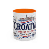 Croatia Soccer Coffee Mug — Soccer Fan Gift — Accent Color Ceramic 11oz 15oz Match Day Cup — Front view — Photo 11