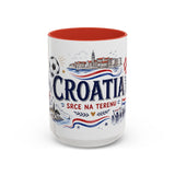 Croatia Soccer Coffee Mug — Soccer Fan Gift — Accent Color Ceramic 11oz 15oz Match Day Cup — Front view — Photo 8