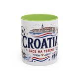 Croatia Soccer Coffee Mug — Soccer Fan Gift — Accent Color Ceramic 11oz 15oz Match Day Cup — Front view — Photo 15
