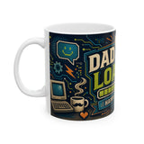 Dad Jokes Loading Father's Day Coffee Mug — Dad Gift — Ceramic 11oz 15oz Cup — Left view — Photo 4