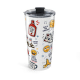 Dad Jokes Sorry Not Sorry 20oz Tumbler — Father's Day Gift for Dad — Insulated Stainless Steel Travel Cup — Back view — Photo 2
