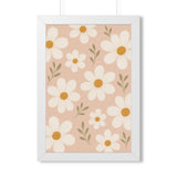 Daisy Pattern Framed Nursery Poster | Storybook Wall Art | Kids Room Decor | Black Walnut White Frame | 16x24 20x30 — 6ad86fde533917771e060d2e_69682_124156_front
