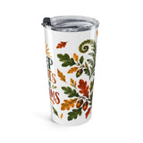 Deep Roots Brave Dreams 20oz Tumbler, Botanical Inspirational Quote Gift, Insulated Stainless Steel Travel Cup — Right view — Photo 4