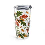Deep Roots Brave Dreams 20oz Tumbler, Botanical Inspirational Quote Gift, Insulated Stainless Steel Travel Cup — Left view — Photo 3