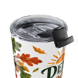 Deep Roots Brave Dreams 20oz Tumbler, Botanical Inspirational Quote Gift, Insulated Stainless Steel Travel Cup — Product view — Photo 6