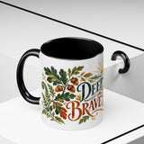 Deep Roots Brave Dreams Mug, Botanical Inspirational Coffee Cup, Encouragement Gift, 11oz 15oz Accent Mug — Product view — Photo 22