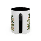 Deep Roots Brave Dreams Mug, Botanical Inspirational Coffee Cup, Encouragement Gift, 11oz 15oz Accent Mug — Back view — Photo 20