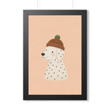 Dog Beanie Portrait Framed Nursery Wall Art, Storybook Kids Room Decor, 16x24 20x30 Poster — 6ad86f434a87cc6e1a0e6afc_69668_124096_front
