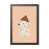 Dog Beanie Portrait Framed Nursery Wall Art, Storybook Kids Room Decor, 16x24 20x30 Poster — 6ad86f434a87cc6e1a0e6afc_69676_124148_front