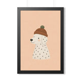 Dog Beanie Portrait Framed Nursery Wall Art, Storybook Kids Room Decor, 16x24 20x30 Poster — 6ad86f434a87cc6e1a0e6afc_69669_124098_front