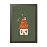 Dream Big House Framed Nursery Poster | Storybook Wall Art | Kids Room Decor | Black Walnut White Frame | 16x24 20x30 — 6ad86fe462c6e142010d47cb_69676_124148_front
