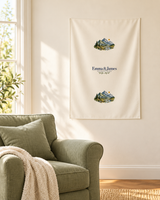 Original illustrative living room view of this exact personalized example; preserve actual material, selected color and print scale. One item per quantity, styling props excluded.
