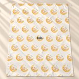 Illustrative blanket detail image of this exact personalized example; material, size and print scale follow actual product. Props not included.