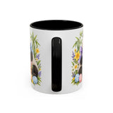 Easter Panda Mug, Bamboo Easter, Cute Animal Lover Gift, Watercolor Ceramic Coffee Cup, 11oz 15oz — 11oz / Black — back