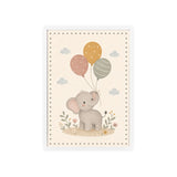 Elephant Balloons Framed Nursery Poster, Storybook Kids Room Wall Art, A4 A3 Size — 6ad866da9136e3edae0e5e23_96254_80281_front