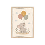 Elephant Balloons Framed Nursery Poster, Storybook Kids Room Wall Art, A4 A3 Size — 6ad866da9136e3edae0e5e23_96264_80270_front