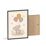 Elephant Balloons Framed Nursery Poster, Storybook Kids Room Wall Art, A4 A3 Size — 6ad866da9136e3edae0e5e23_96250_80594_angle