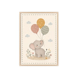 Elephant Balloons Framed Nursery Poster, Storybook Kids Room Wall Art, A4 A3 Size — 6ad866da9136e3edae0e5e23_96252_80283_front